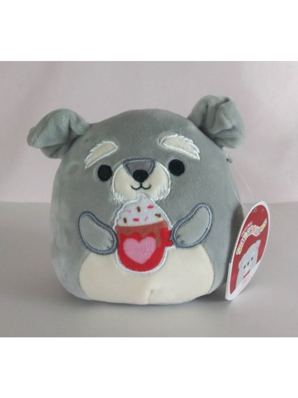 NWT Squishmallows Valentine's Shaun The Dog 5" Plush